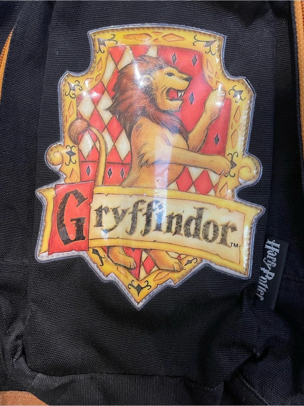 Black Harry Potter Gryffindor Backpack with Suede